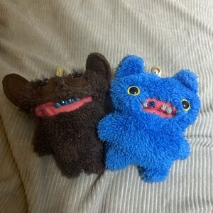 Plush Monster Pet Toys - Blue and Brown